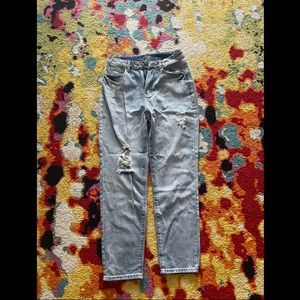 SHEIN SXY High Waist Ripped Straight leg jeans